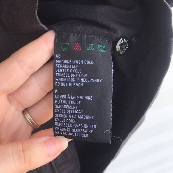 Harley Davidson Racing Black and Orange Short Sleeve Button Down Shirt - Picture 6 of 10